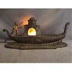 vintage 1927 majestic bronzed gondola lamp