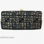 vintage 1950s abstract embroidery clutch