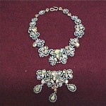 vintage 1958 christian dior necklace and brooch