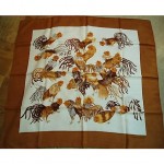 vintage 1960s hermes les coqs silk scarf