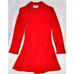 vintage 1960s ossie clark moss crepe mini