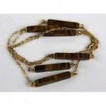 vintage 1970s 14k tigers eye necklace