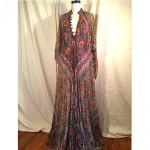 vintage 1970s adini gauze caftan maxi dress