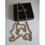 vintage 1980s chanel rio knot and diamante necklace