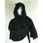 vintage 1980s issey miyake pleated wrap scarf