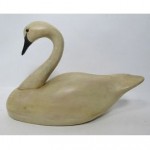 vintage 1980s john jeffrey barto wood swan decoy