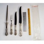 vintage NOS Reed & Barton sterling carving set