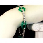 vintage art deco chrysoprase diamond platinum bracelet