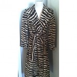 vintage bill blass for bond street animal print trench coat