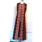 vintage calvin klein embroidered maxi vest duster