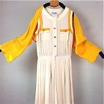 vintage chanel pleated skort dress with shawl