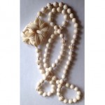 vintage chinese cow bone necklace