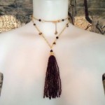 vintage christian dior glass tassel necklace