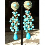 vintage de lillo turquoise earrings