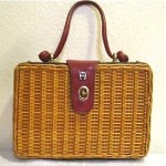 vintage etienne aigner wicker box purse