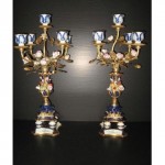 vintage french sevres porcelain candelabra