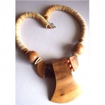 vintage gerda lynggaard monies wood necklace