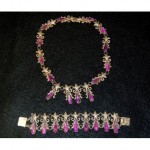 vintage jose anton amethyst necklace and bracelet