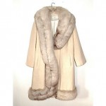 vintage lilli ann fox trim coat