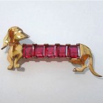 vintage marcel boucher sterling dachshund brooch