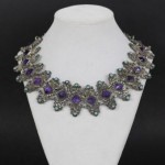 vintage mexican sterling amethyst turquoise necklace