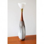 vintage mid-century anna lisa thompson for upsala ekeby ceramic lamp