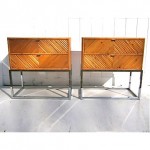 vintage milo baughman side tables