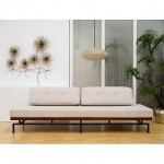 vintage newly upholstered mid-century daybed sofa