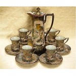 vintage nippon moriage dragon chocolate pot set