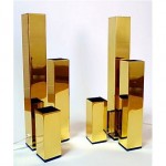 vintage pair 1970s brass table lamps