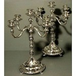 vintage pair mexican sterling silver candelabra