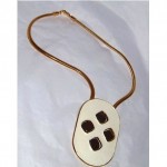 vintage pierre cardin enamel necklace