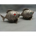 vintage spanish sterling salt and pepper shakers