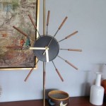 vintage starbust tension pole clock