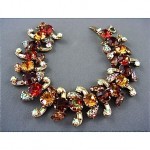 vintage unsigned schiaparelli rhinestone bracelet