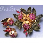 vintage vendome brooch and earrings