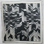 vintage vera silk geometric print scarf