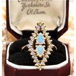 antique 1860s opal ring