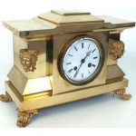 antique 1890s ormolu bronze mantel clock