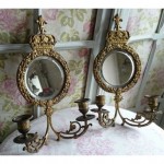 antique 1890s pair french wall mirror sconces