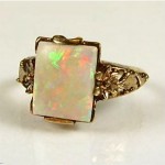 antique 1900s victorian opal ring