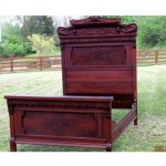 antique american victorian 1880s carved walnut full bed