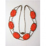 antique victorian chinese coral necklace