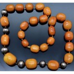 chinese baltic amber bead necklace