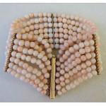 vintage 14k angel skin coral bracelet