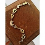 vintage 14k i love you bracelet