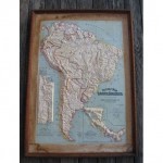 vintage 1907 relief map of south america