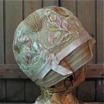 vintage 1920s crewel embroidery cloche