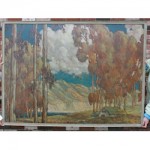 vintage 1924 huge norman kennedy california impressionist oil painting