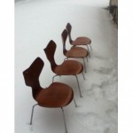 vintage 1950s original set arne jacobsen for fritz hansen chairs